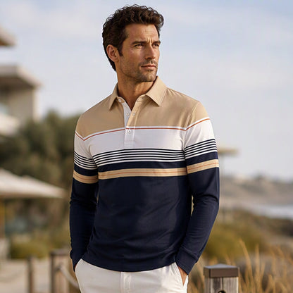 Men's Classic Color-Block Striped Top💋Enjoy a 30-day hassle-free return policy!✅️
