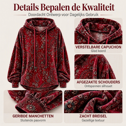 💖Black Friday Mega Deal – 50% off!💖✨ New Collection 💎 Women's Paisley-Print Hoodie with Drawstring – Comfortable Casual Sweatshirt with a Trendy Look