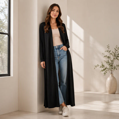 Women's Open Front Maxi Long Cardigan