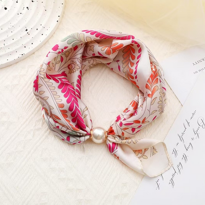 ✨Limited stock available, don’t miss out!🎉No-Tie Magnetic Pearl Clasp Soft Scarf