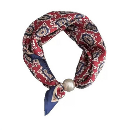 ✨Limited stock available, don’t miss out!🎉No-Tie Magnetic Pearl Clasp Soft Scarf