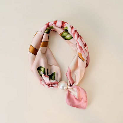 ✨Limited stock available, don’t miss out!🎉No-Tie Magnetic Pearl Clasp Soft Scarf
