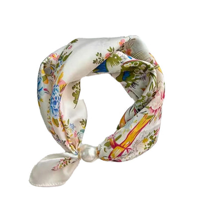 ✨Limited stock available, don’t miss out!🎉No-Tie Magnetic Pearl Clasp Soft Scarf