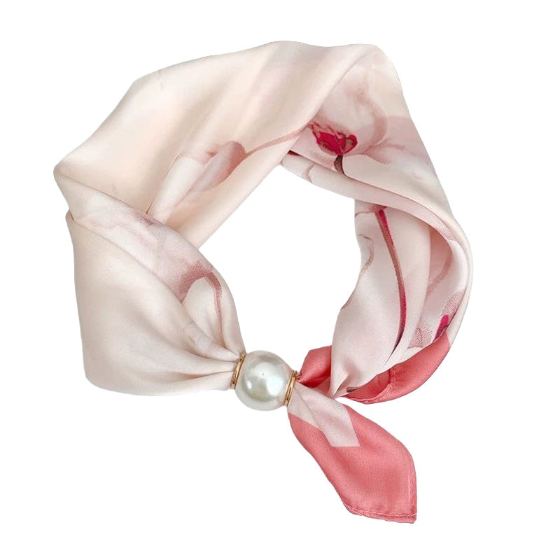 ✨Limited stock available, don’t miss out!🎉No-Tie Magnetic Pearl Clasp Soft Scarf