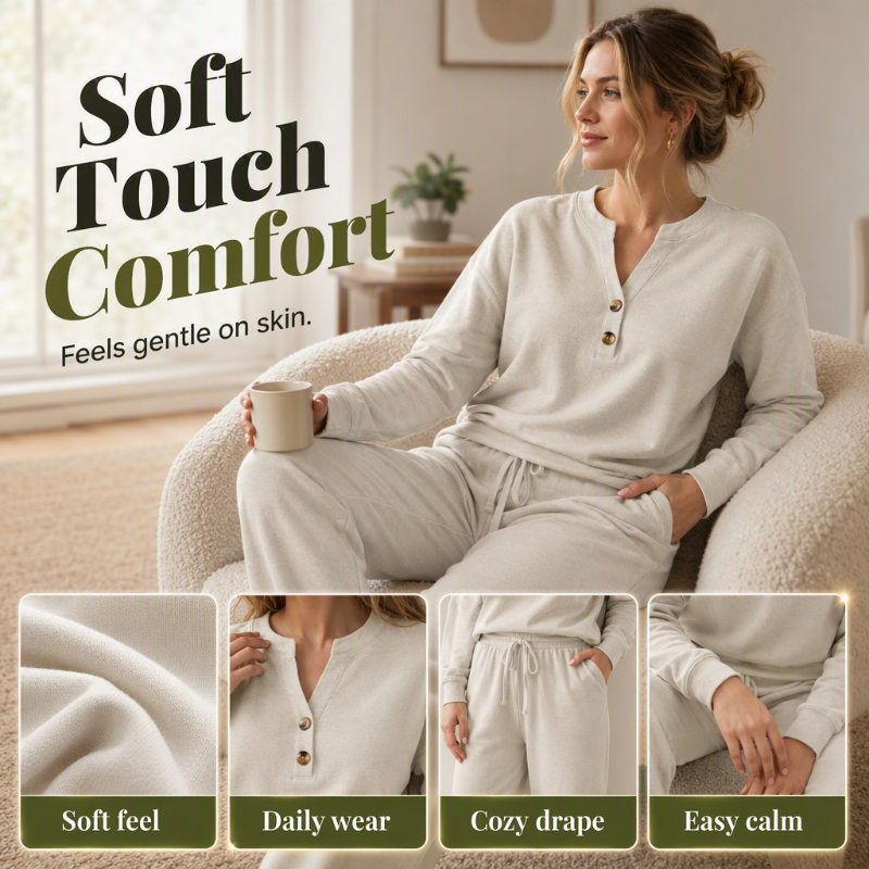 ⏰ Seasonal changeover sale: 50% off – quality at half the price! ✨Women's Effortless Top & Wide-leg Pants Set
