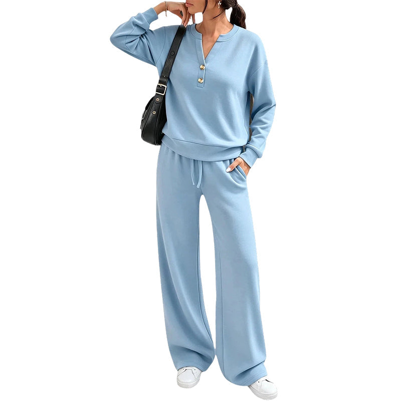 ⏰ Seasonal changeover sale: 50% off – quality at half the price! ✨Women's Effortless Top & Wide-leg Pants Set
