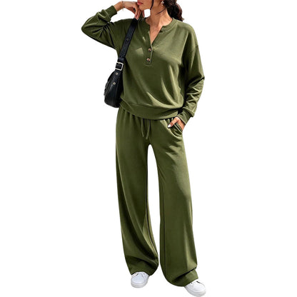 ⏰ Seasonal changeover sale: 50% off – quality at half the price! ✨Women's Effortless Top & Wide-leg Pants Set