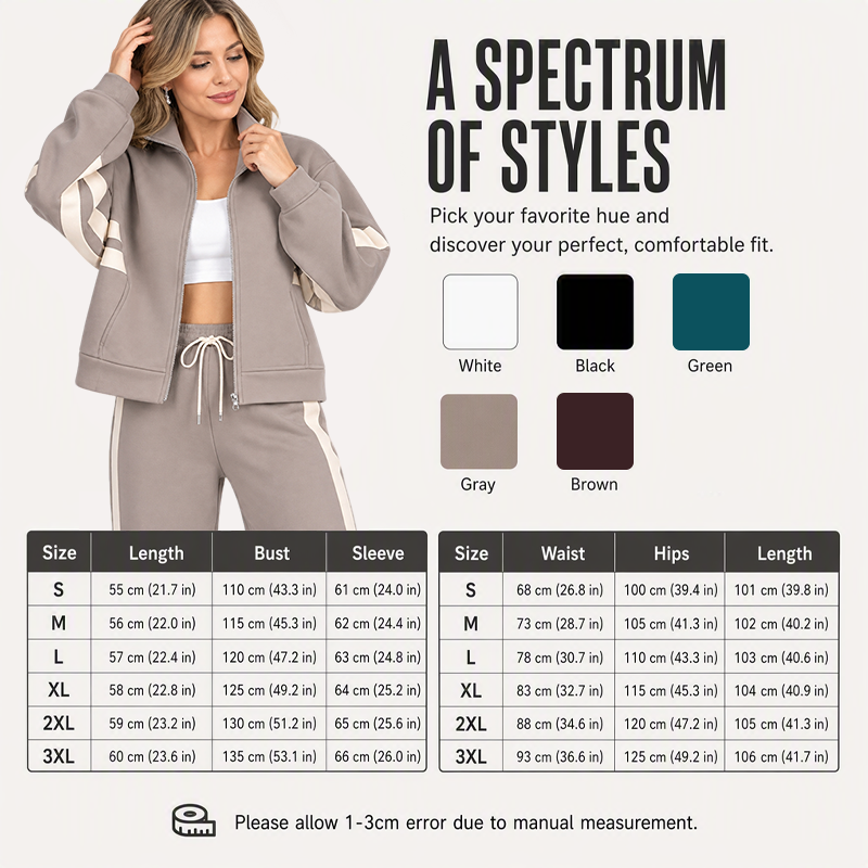 ⏰ Seasonal changeover sale: 50% off – quality at half the price! ✨Women's Stripe Sporty 2-Piece Set