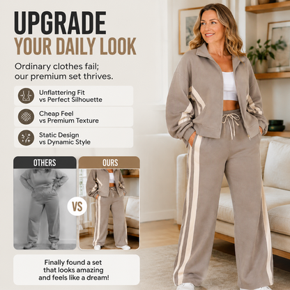 ⏰ Seasonal changeover sale: 50% off – quality at half the price! ✨Women's Stripe Sporty 2-Piece Set