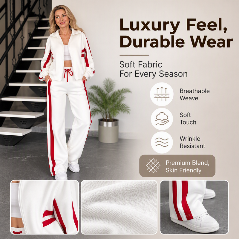 ⏰ Seasonal changeover sale: 50% off – quality at half the price! ✨Women's Stripe Sporty 2-Piece Set