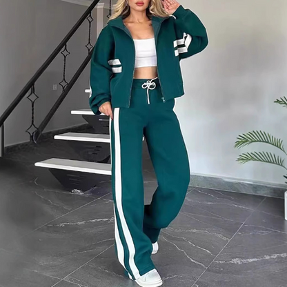⏰ Seasonal changeover sale: 50% off – quality at half the price! ✨Women's Stripe Sporty 2-Piece Set