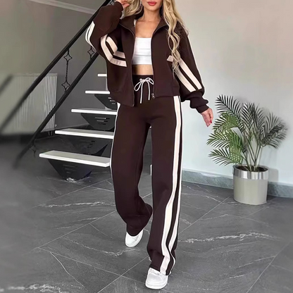 ⏰ Seasonal changeover sale: 50% off – quality at half the price! ✨Women's Stripe Sporty 2-Piece Set