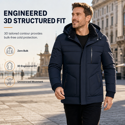 ⏰ Seasonal changeover sale: 50% off – quality at half the price! ✨Men's Winter Fleece Lined Coat with Detachable Hood