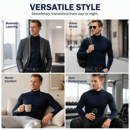 🎉The Lowest Price But The Best Quality!🔥Men's Slim Fit Mock Turtleneck Top