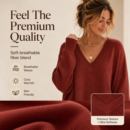 ⏰ Seasonal changeover sale: 50% off – quality at half the price! ✨Women's Mid Length Knit Sweater