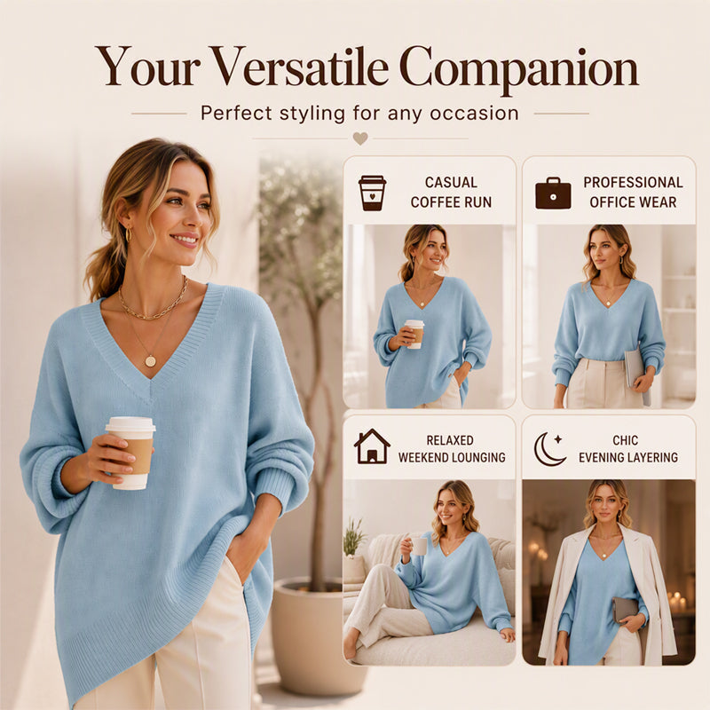 ⏰ Seasonal changeover sale: 50% off – quality at half the price! ✨Women's Mid Length Knit Sweater