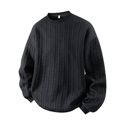 ⏰ Seasonal changeover sale: 50% off – quality at half the price! ✨Men's Cable Knit Crewneck Sweatshirt