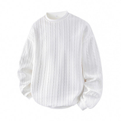 ⏰ Seasonal changeover sale: 50% off – quality at half the price! ✨Men's Cable Knit Crewneck Sweatshirt