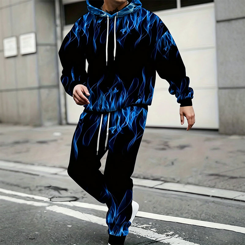 ⏰ Last Day of the Sale – 50% OFF ✨Men's Printed Hoodie & Sweatpants Set