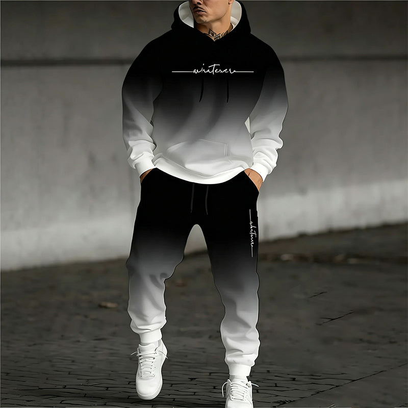 ⏰ Last Day of the Sale – 50% OFF ✨Men's Printed Hoodie & Sweatpants Set