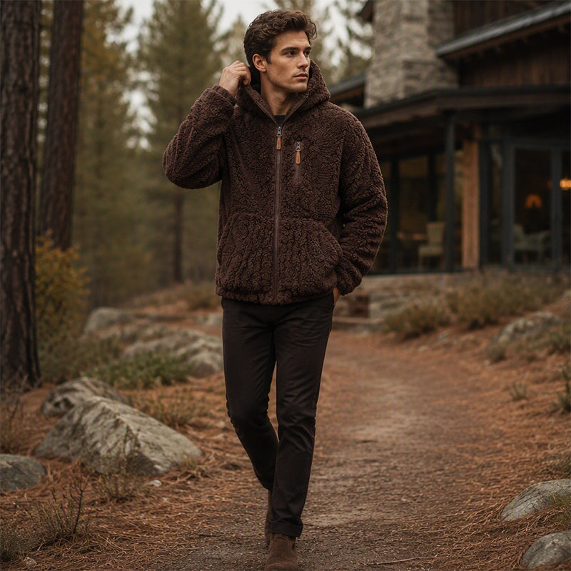 ⏰ Seasonal changeover sale: 50% off – quality at half the price! ✨Men's Hooded Fleece Zipper Jacket