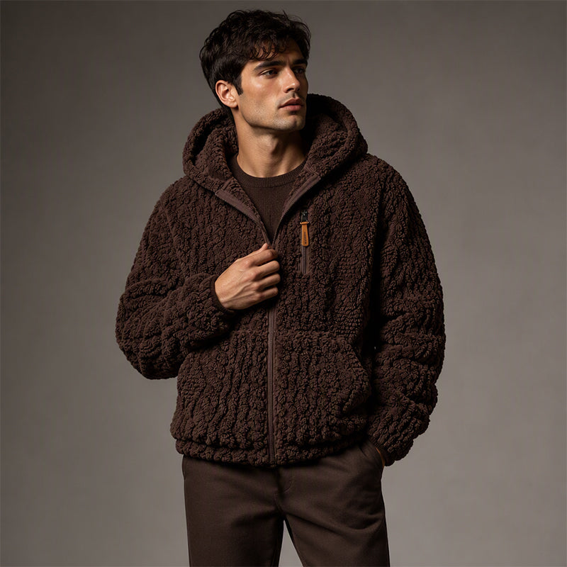 ⏰ Seasonal changeover sale: 50% off – quality at half the price! ✨Men's Hooded Fleece Zipper Jacket