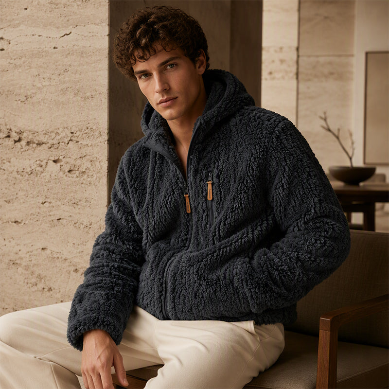 ⏰ Seasonal changeover sale: 50% off – quality at half the price! ✨Men's Hooded Fleece Zipper Jacket