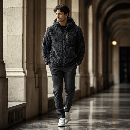 ⏰ Seasonal changeover sale: 50% off – quality at half the price! ✨Men's Hooded Fleece Zipper Jacket