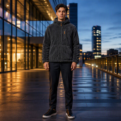 ⏰ Seasonal changeover sale: 50% off – quality at half the price! ✨Men's Hooded Fleece Zipper Jacket