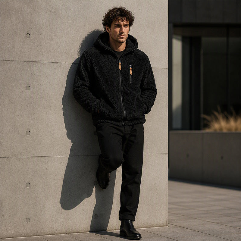 ⏰ Seasonal changeover sale: 50% off – quality at half the price! ✨Men's Hooded Fleece Zipper Jacket
