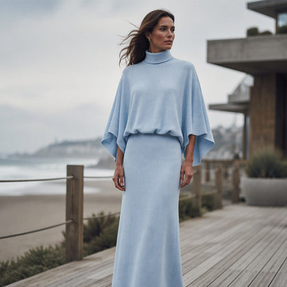 ⏰ Seasonal changeover sale: 50% off – quality at half the price! ✨Women's Batwing Sleeve Top & Maxi Skirt Set