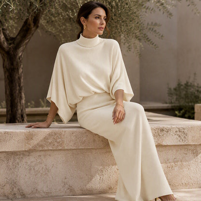 ⏰ Seasonal changeover sale: 50% off – quality at half the price! ✨Women's Batwing Sleeve Top & Maxi Skirt Set