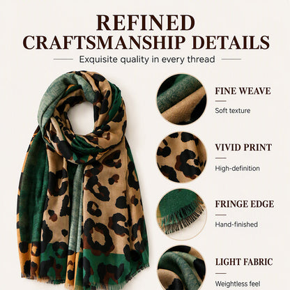 ✨Limited stock available, don’t miss out!🎉Versatile Lightweight Leopard Print Shawl Scarf
