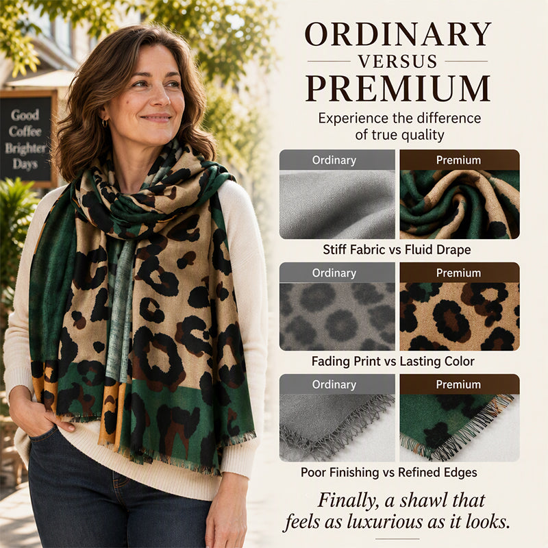 ✨Limited stock available, don’t miss out!🎉Versatile Lightweight Leopard Print Shawl Scarf