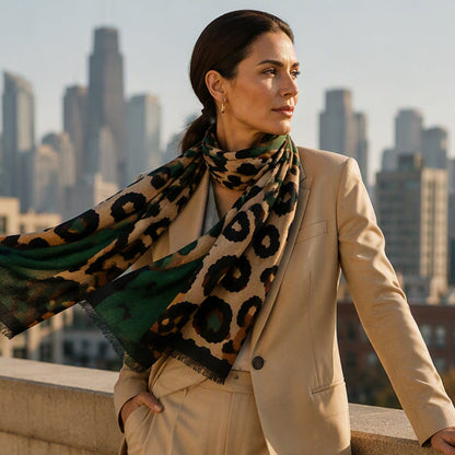 ✨Limited stock available, don’t miss out!🎉Versatile Lightweight Leopard Print Shawl Scarf