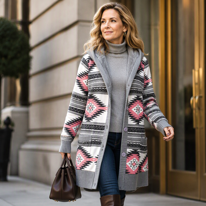 ⏰ Seasonal changeover sale: 50% off – quality at half the price! ✨Women's Plush-Lined Hooded Knit Cardigan