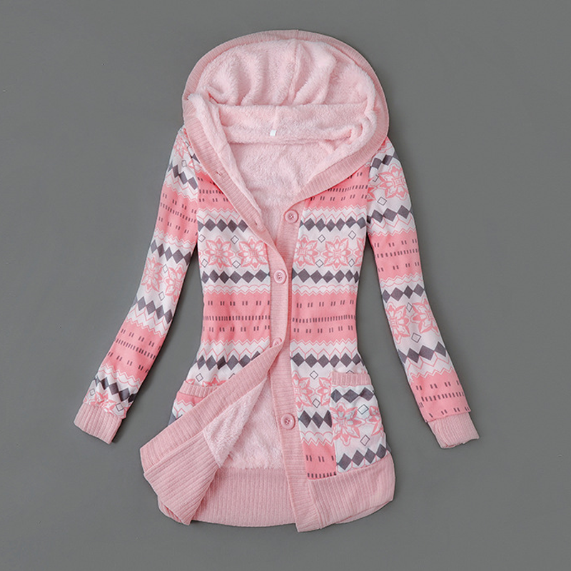 ⏰ Seasonal changeover sale: 50% off – quality at half the price! ✨Women's Plush-Lined Hooded Knit Cardigan
