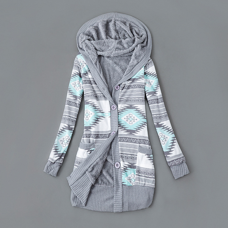 ⏰ Seasonal changeover sale: 50% off – quality at half the price! ✨Women's Plush-Lined Hooded Knit Cardigan