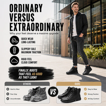 🎉The Lowest Price But The Best Quality!🔥Men's Waterproof Genuine Leather Combat Boots