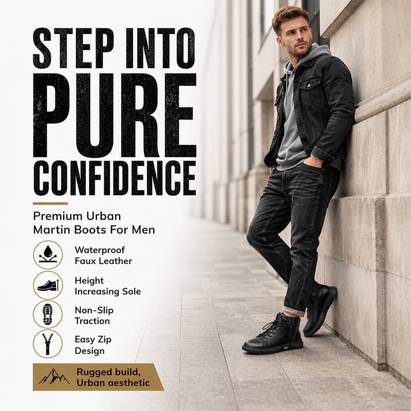 🎉The Lowest Price But The Best Quality!🔥Men's Waterproof Genuine Leather Combat Boots