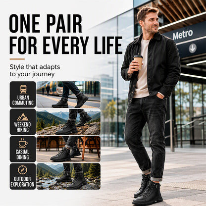 🎉The Lowest Price But The Best Quality!🔥Men's Waterproof Genuine Leather Combat Boots