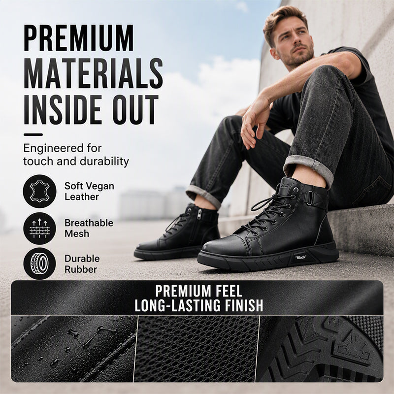 🎉The Lowest Price But The Best Quality!🔥Men's Waterproof Genuine Leather Combat Boots
