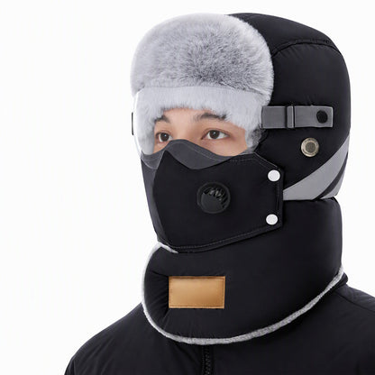 💖Black Friday Mega Deal – 50% off!💖 Windproof Winter Thermal Trapper Hat with Integrated Face Mask