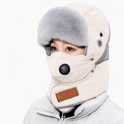 💖Black Friday Mega Deal – 50% off!💖 Windproof Winter Thermal Trapper Hat with Integrated Face Mask
