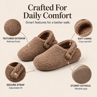 ⏰ Seasonal changeover sale: 50% off – quality at half the price! ✨Women's Closed-Toe Faux Shearling Slippers