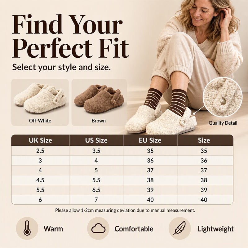⏰ Seasonal changeover sale: 50% off – quality at half the price! ✨Women's Closed-Toe Faux Shearling Slippers