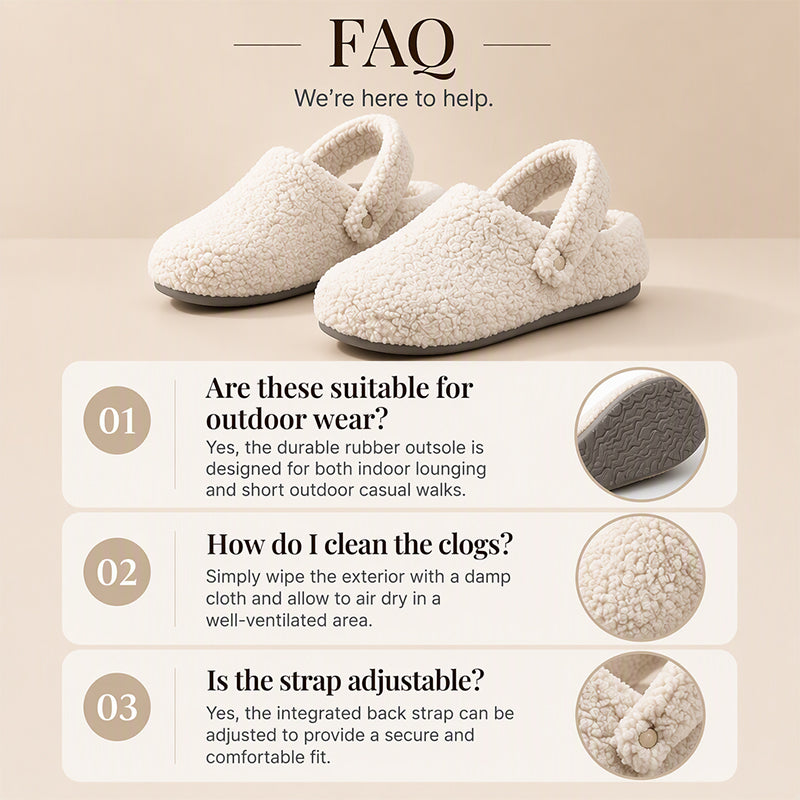 ⏰ Seasonal changeover sale: 50% off – quality at half the price! ✨Women's Closed-Toe Faux Shearling Slippers