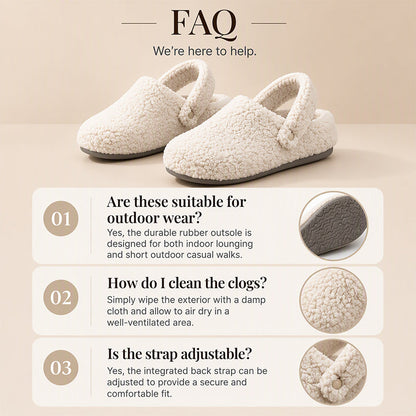 ⏰ Seasonal changeover sale: 50% off – quality at half the price! ✨Women's Closed-Toe Faux Shearling Slippers