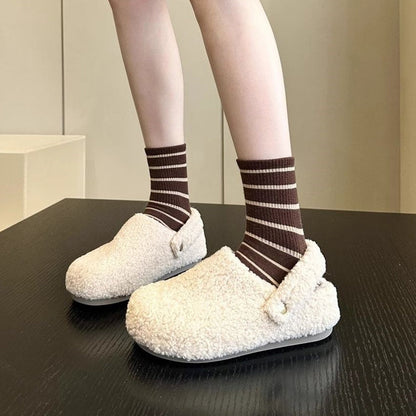⏰ Seasonal changeover sale: 50% off – quality at half the price! ✨Women's Closed-Toe Faux Shearling Slippers