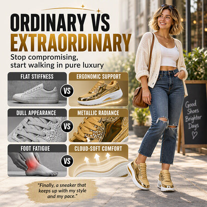 🎉The Lowest Price But The Best Quality!🔥Women's Shiny Platform Rocker Sole Sneakers